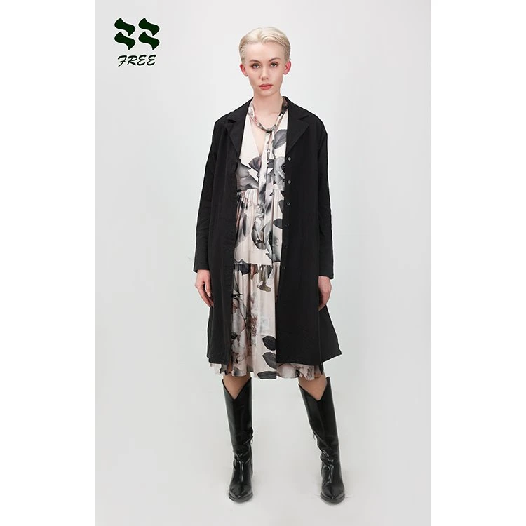 Women's Midi Length Winter Wool Casual Soft Coats